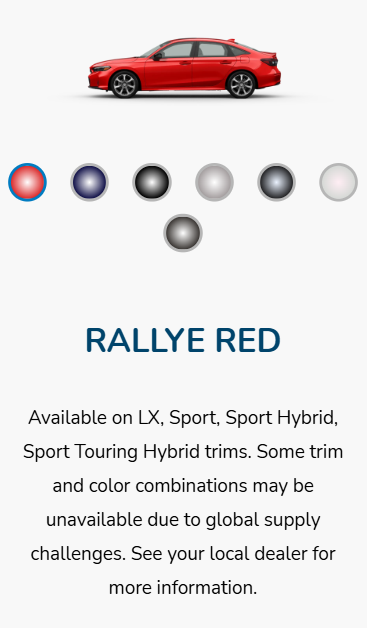 color options mobile